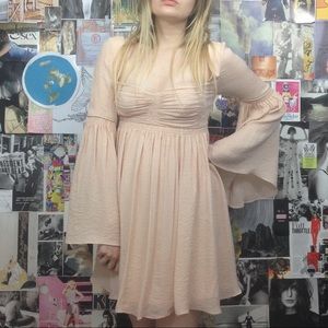 Free People Duchess Babydoll Bell Sleeve Dress